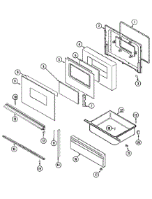03 - Door / Drawer parts for Admiral Range GM3862XUW from AppliancePartsPros.com