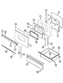 03 - Door / Drawer parts for Admiral Range GM3868XUA from AppliancePartsPros.com