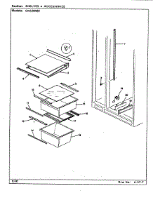 06 - Shelves & Accessories parts for Admiral Refrigerator GNS20M82 / CP08A from AppliancePartsPros.com