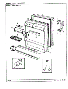 04 - Fresh Food Door parts for Admiral Refrigerator GNT15M42A / CF01A from AppliancePartsPros.com