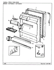 04 - Fresh Food Door parts for Admiral Refrigerator GNT15M4XA / CF08A from AppliancePartsPros.com