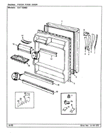 04 - Fresh Food Door parts for Admiral Refrigerator GNT15M82 / CF15A from AppliancePartsPros.com