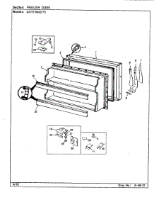 02 - Freezer Door parts for Admiral Refrigerator GNT17M42 / BF36A from AppliancePartsPros.com