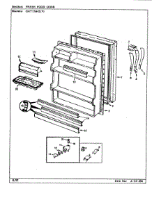 04 - Fresh Food Door parts for Admiral Refrigerator GNT17M42 / BF36A from AppliancePartsPros.com