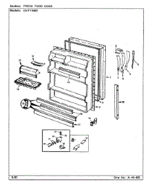 04 - Fresh Food Door parts for Admiral Refrigerator GNT17M92 / CF28A from AppliancePartsPros.com