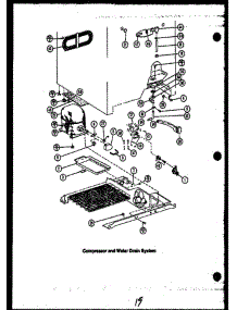 02 - Compressor And Water Drain System parts for Amana Refrigerator GRH122 from AppliancePartsPros.com