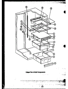 05 - Crisper Pan & Shelf Components parts for Amana Refrigerator GRH122 from AppliancePartsPros.com