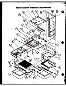 13 - Ref Shelving And Drawers parts for Amana Refrigerator GRH220-1D / GRH22001D from AppliancePartsPros.com