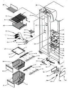 07 - Fz Shelving & Ref Light parts for Amana Refrigerator GRH2203B / P1168106W E from AppliancePartsPros.com