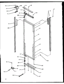 13 - Ref Door Hinge And Trim Parts parts for Amana Refrigerator GRH2401SW / P1168101W W from AppliancePartsPros.com