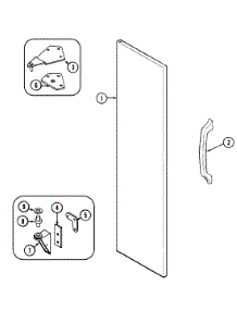 03 - Freezer Outer Door parts for Admiral Refrigerator GS20A73A from AppliancePartsPros.com