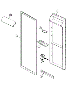 05 - Fresh Food Inner Door parts for Admiral Refrigerator GS20A73V from AppliancePartsPros.com