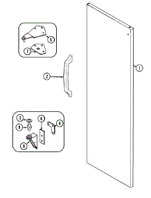 06 - Fresh Food Outer Door parts for Admiral Refrigerator GS20A73V from AppliancePartsPros.com