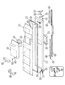 02 - Freezer Door parts for Admiral Refrigerator GS20A7D3V from AppliancePartsPros.com