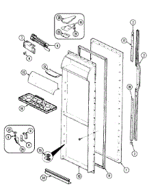 04 - Fresh Food Door parts for Admiral Refrigerator GS20A7D3V from AppliancePartsPros.com