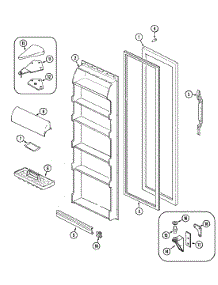 04 - Fresh Food Door parts for Admiral Refrigerator GS20A83V from AppliancePartsPros.com