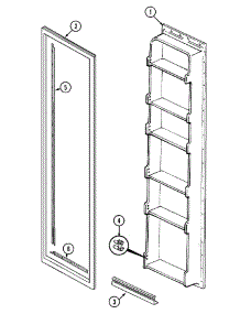 02 - Freezer Inner Door parts for Admiral Refrigerator GS20B6N3EA from AppliancePartsPros.com