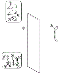 03 - Freezer Outer Door parts for Admiral Refrigerator GS20B6N3EA from AppliancePartsPros.com