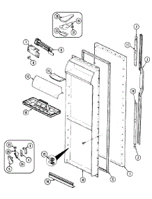 04 - Fresh Food Door parts for Admiral Refrigerator GS20B8D3B from AppliancePartsPros.com