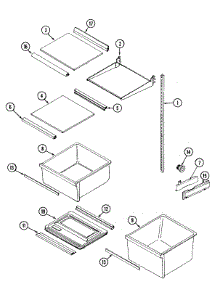 10 - Shelves & Accessories parts for Admiral Refrigerator GS20C6D3EA from AppliancePartsPros.com