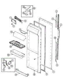 04 - Fresh Food Door parts for Admiral Refrigerator GS20X7D3V / DP09A from AppliancePartsPros.com