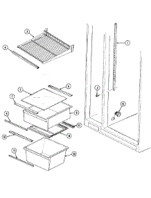 07 - Shelves & Accessories parts for Admiral Refrigerator GS20X7D3V / DP09A from AppliancePartsPros.com