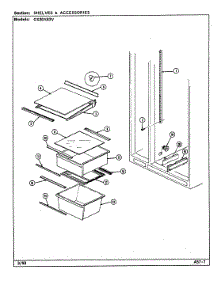05 - Shelves & Accessories parts for Admiral Refrigerator GS20X83V / DP05A from AppliancePartsPros.com