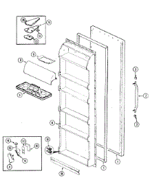 04 - Fresh Food Door parts for Admiral Refrigerator GS20X83V / DP07A from AppliancePartsPros.com