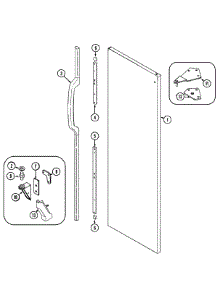 06 - Fresh Food Outer Door parts for Maytag Refrigerator GS20Y8A from AppliancePartsPros.com