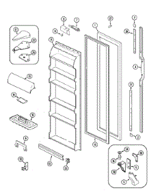04 - Fresh Food Door parts for Maytag Refrigerator GS20Y8DA from AppliancePartsPros.com