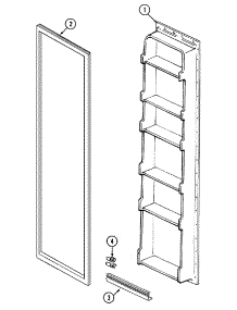 02 - Freezer Inner Door parts for Maytag Refrigerator GS20Y8V from AppliancePartsPros.com
