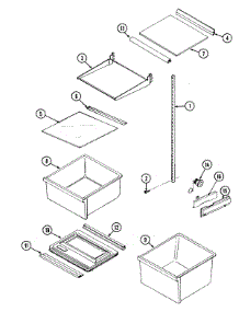 08 - Shelves & Accessories parts for Maytag Refrigerator GS20Y8V from AppliancePartsPros.com