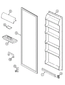 05 - Fresh Food Inner Door parts for Maytag Refrigerator GS20Y9DV from AppliancePartsPros.com