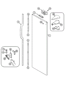 06 - Fresh Food Outer Door parts for Maytag Refrigerator GS20Y9DV from AppliancePartsPros.com