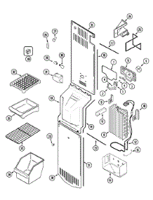 03 - Freezer Compartment (Bisque) parts for Admiral Refrigerator GS2112PXDQ from AppliancePartsPros.com