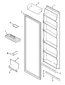 06 - Fresh Food Inner Door (Bisque) parts for Admiral Refrigerator GS2114PXDQ from AppliancePartsPros.com