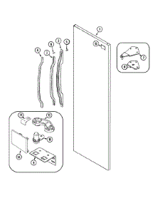 07 - Fresh Food Outer Door parts for Maytag Refrigerator GS2121NEDW from AppliancePartsPros.com