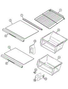 08 - Shelves & Accessories parts for Maytag Refrigerator GS2121NEDW from AppliancePartsPros.com