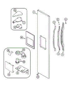 06 - Freezer Outer Door parts for Admiral Refrigerator GS2121SDEW from AppliancePartsPros.com