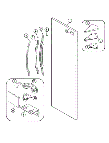 08 - Fresh Food Outer Door parts for Admiral Refrigerator GS2121SDEW from AppliancePartsPros.com