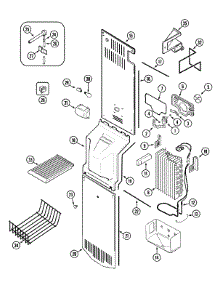 04 - Freezer Compartment parts for Admiral Refrigerator GS2123SDFW from AppliancePartsPros.com