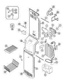 04 - Freezer Compartment parts for Admiral Refrigerator GS2124IDEW from AppliancePartsPros.com