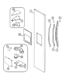 06 - Freezer Outer Door parts for Admiral Refrigerator GS2124IDEW from AppliancePartsPros.com