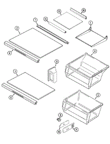 11 - Shelves & Accessories parts for Admiral Refrigerator GS2124IDEW from AppliancePartsPros.com