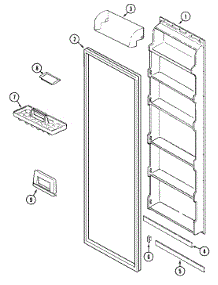06 - Fresh Food Inner Door (Gs2124padb) parts for Admiral Refrigerator GS2124PADB from AppliancePartsPros.com