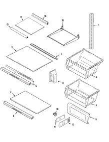 11 - Shelves & Accessories parts for Admiral Refrigerator GS2125CEEW from AppliancePartsPros.com
