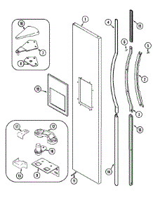 06 - Freezer Outer Door parts for Admiral Refrigerator GS2125SEEW from AppliancePartsPros.com