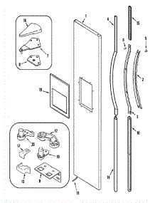 06 - Freezer Outer Door parts for Admiral Refrigerator GS2126CEDB from AppliancePartsPros.com