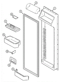 07 - Fresh Food Inner Door parts for Admiral Refrigerator GS2126CEDB from AppliancePartsPros.com
