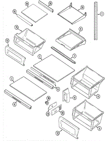 12 - Shelves & Accessories parts for Admiral Refrigerator GS2126CEDB from AppliancePartsPros.com